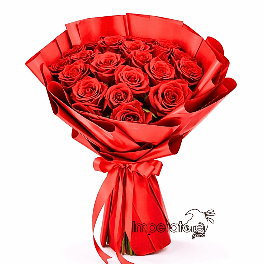 Bouquet di 21 rose rosse per Napoli